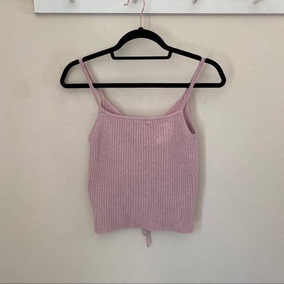 American Eagle Outfitters Pink Tie Crop Top - Picture 7 of 9